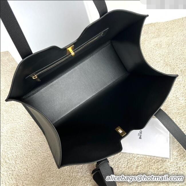 Elegant Discount Celine Cabas 16 Tote Bag in Grained Calfskin 112583 Black 2025
