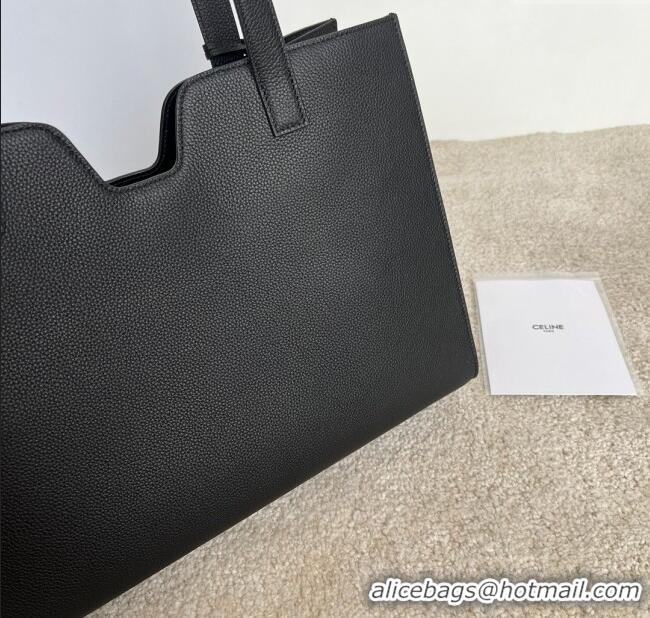 Elegant Discount Celine Cabas 16 Tote Bag in Grained Calfskin 112583 Black 2025