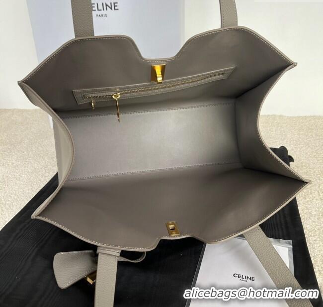 Best Price Celine Cabas 16 Tote Bag in Grained Calfskin 112583 Pebble Grey 2025