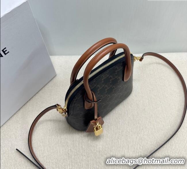 New Cheap Celine Teen Honorine Bag in Triomphe Canvas and Calfskin 120682 Brown 2025