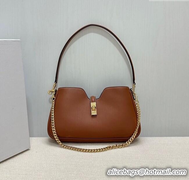 Spot Wholesale Celine Shoulder Camille16 Soft Bag in Smooth Calfskin 122073 Brown 2025