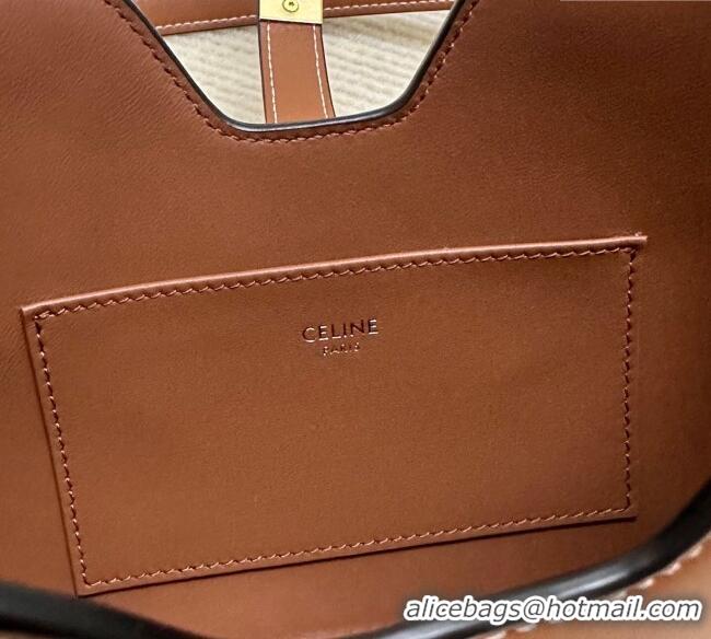 Spot Wholesale Celine Shoulder Camille16 Soft Bag in Smooth Calfskin 122073 Brown 2025