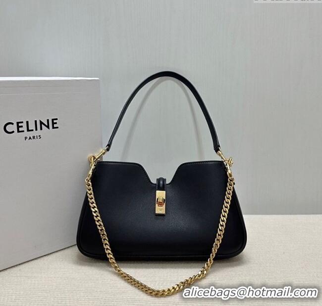 Buy Grade Celine Shoulder Camille16 Soft Bag in Smooth Calfskin 122073 Black 2025