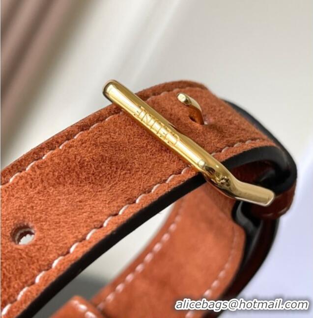 Luxury Cheap Celine Medium Classique Triomphe Shoulder Bag in Suede 187363 Brown 2025