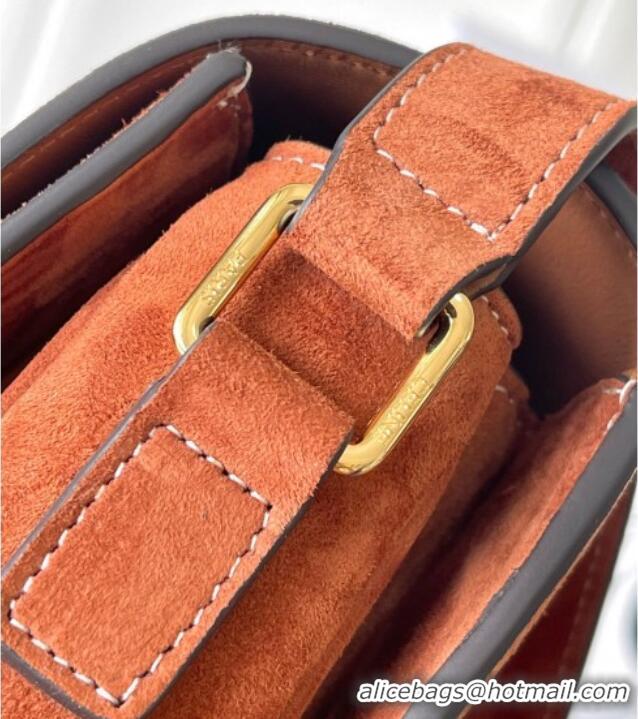 Luxury Cheap Celine Medium Classique Triomphe Shoulder Bag in Suede 187363 Brown 2025