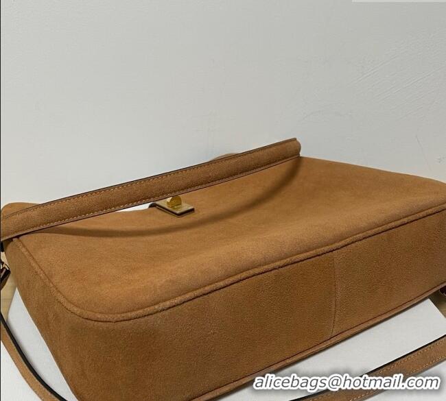 Top Grade Celine Medium Camille16 Soft Bag in Suede 119563 Brown 2025