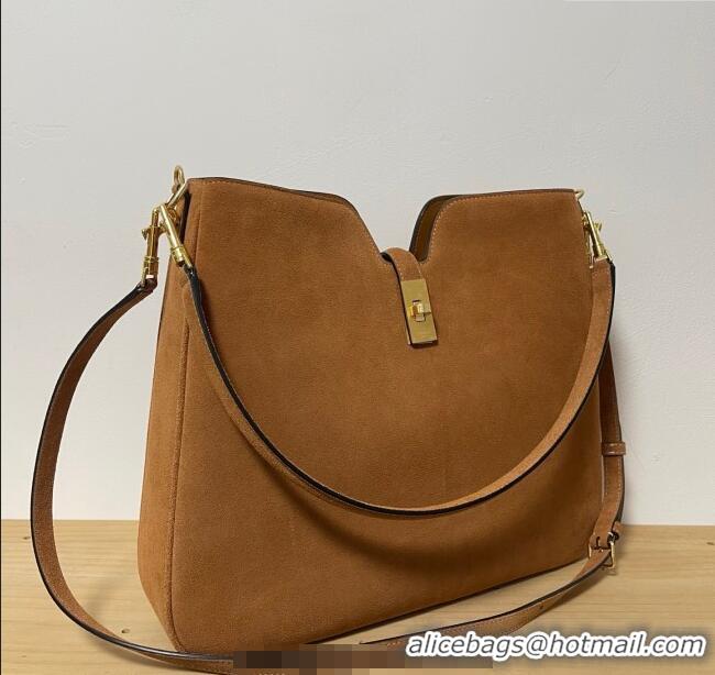 Top Grade Celine Medium Camille16 Soft Bag in Suede 119563 Brown 2025