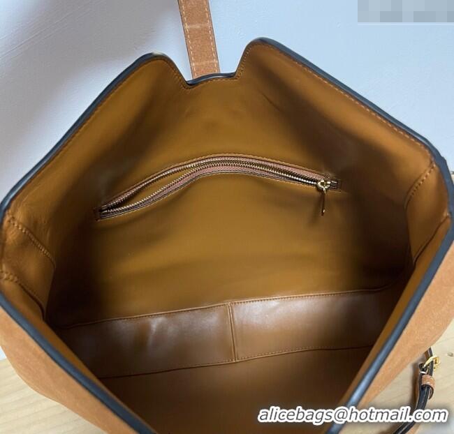 Top Grade Celine Medium Camille16 Soft Bag in Suede 119563 Brown 2025