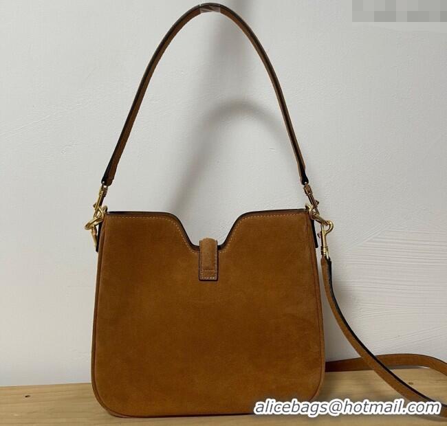 Popular Style Celine Small Camille16 Soft Bag in Suede 120693 Brown 2025