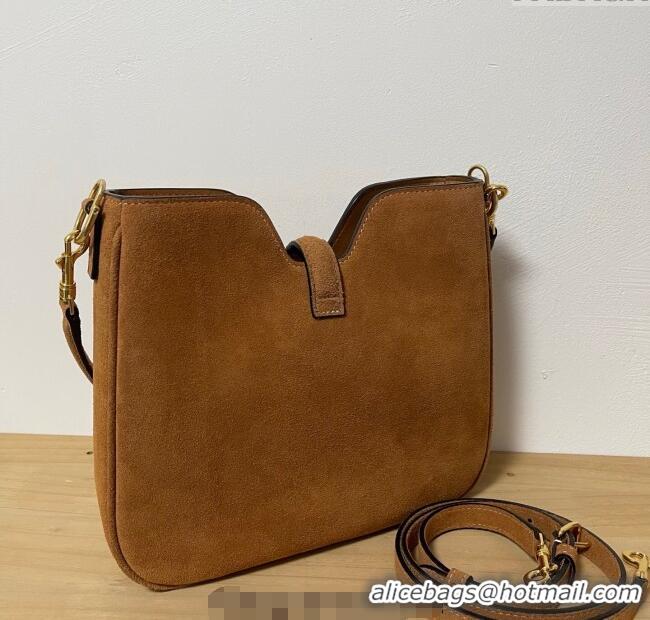 Popular Style Celine Small Camille16 Soft Bag in Suede 120693 Brown 2025