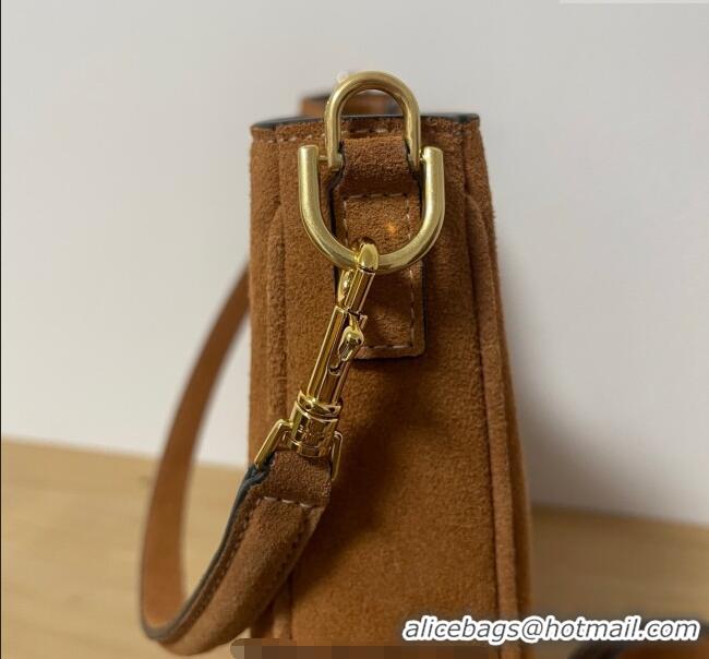 Popular Style Celine Small Camille16 Soft Bag in Suede 120693 Brown 2025