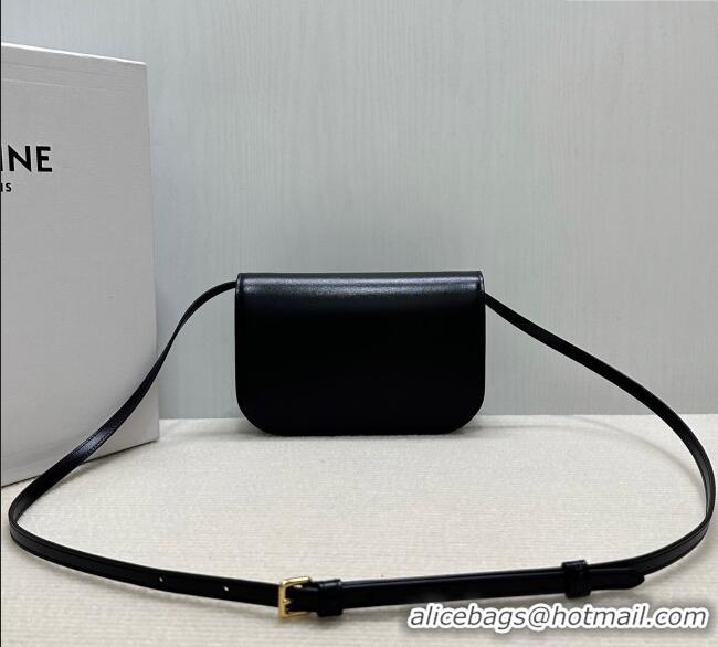 Market Sells Celine Duo Wallet On Strap Mini Bag in Shiny Calfskin 10P673 Black 2025