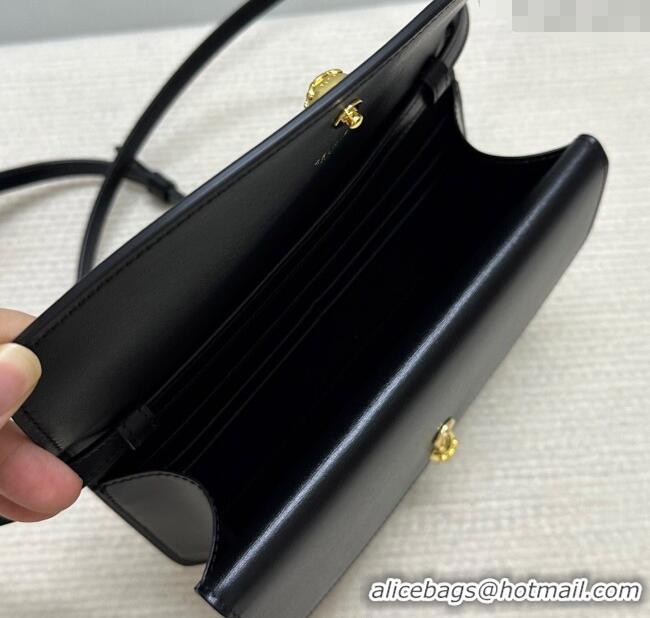 Market Sells Celine Duo Wallet On Strap Mini Bag in Shiny Calfskin 10P673 Black 2025
