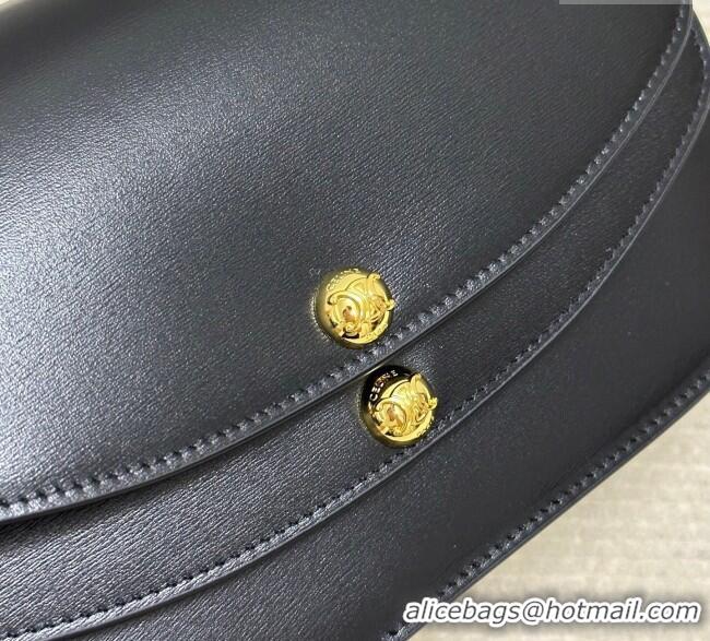 Market Sells Celine Duo Wallet On Strap Mini Bag in Shiny Calfskin 10P673 Black 2025