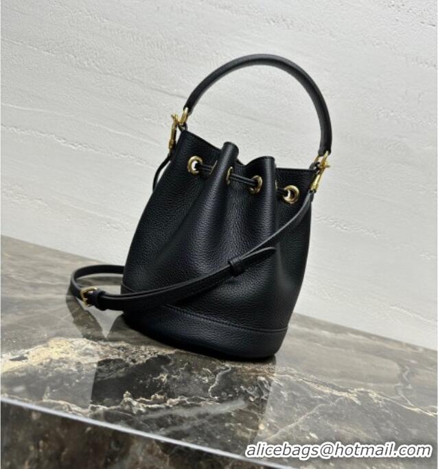 Market Sells Celine Teen Clara Bucket Bag in Supple Grained Calfskin 121673 Black 2025