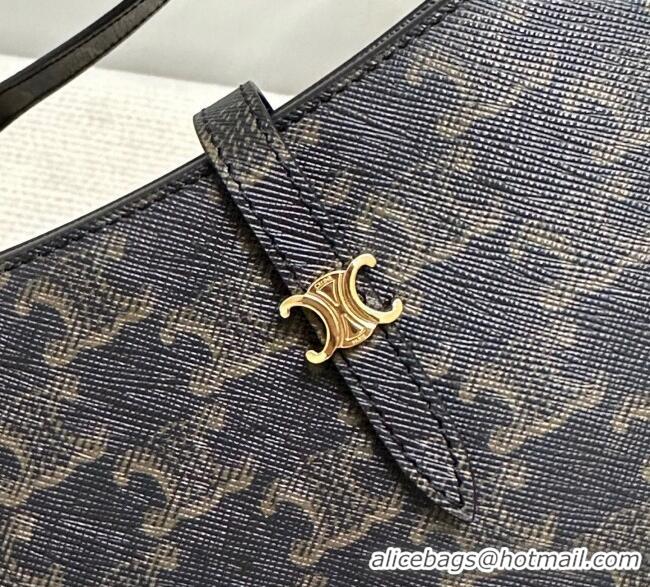 Discount Celine Tina Shoulder Bag in Triomphe Canvas 123052 Brown 2025