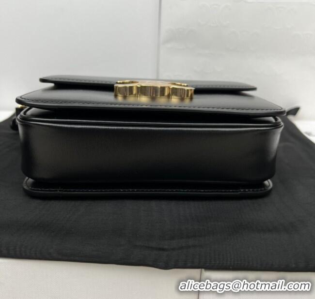 Spot Bulk Celine Teen Triomphe Bag in Shiny Calfskin 188423 Black 2025