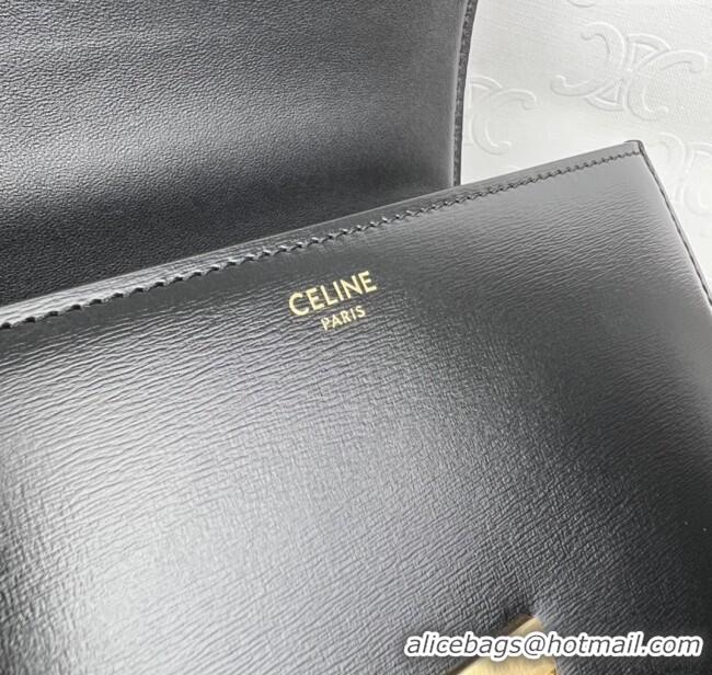 Spot Bulk Celine Teen Triomphe Bag in Shiny Calfskin 188423 Black 2025