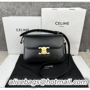 Buy Discount Celine Classique Triomphe Bag in Shiny Calfskin 187363 Black 2025