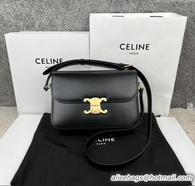 Buy Discount Celine Classique Triomphe Bag in Shiny Calfskin 187363 Black 2025