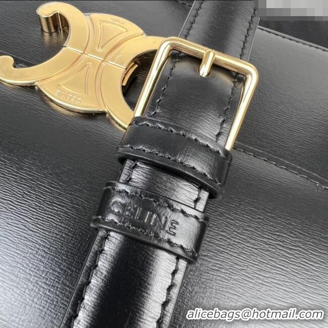 Buy Discount Celine Classique Triomphe Bag in Shiny Calfskin 187363 Black 2025