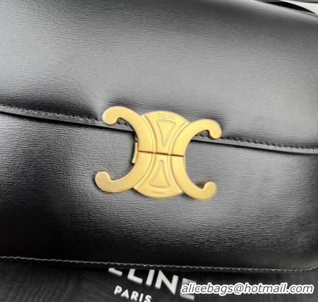 Buy Discount Celine Classique Triomphe Bag in Shiny Calfskin 187363 Black 2025