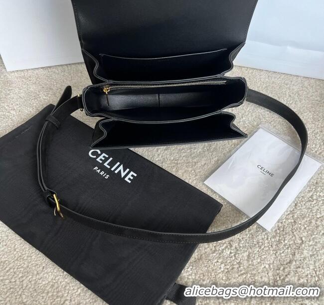 Spot Bulk Celine Classique Triomphe Shoulder Bag in Suede 187363 Black 2025