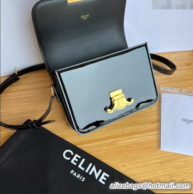 Shop Cheap Celine Teen Triomphe Bag in Patent Calfskin 188423 Black 2025