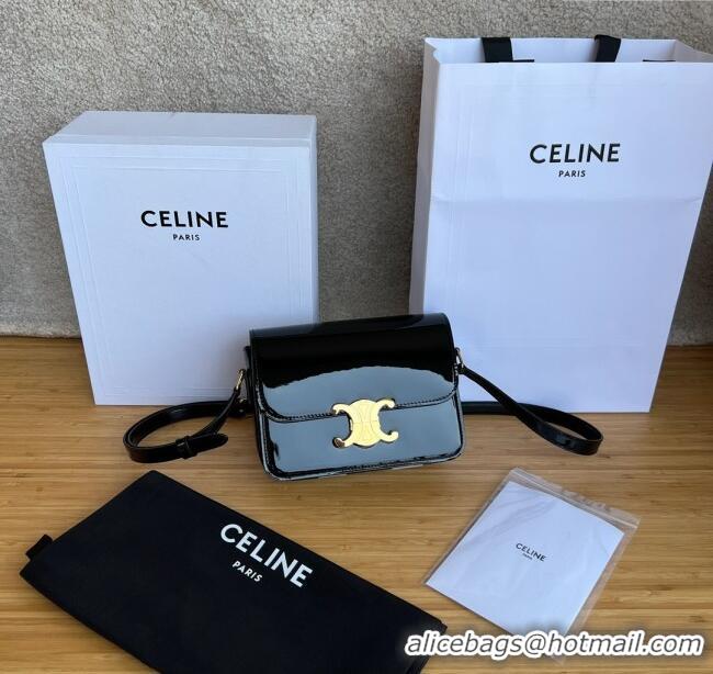 Shop Cheap Celine Teen Triomphe Bag in Patent Calfskin 188423 Black 2025