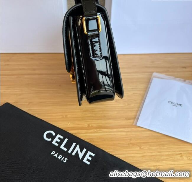 Shop Cheap Celine Teen Triomphe Bag in Patent Calfskin 188423 Black 2025