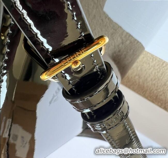 Shop Cheap Celine Teen Triomphe Bag in Patent Calfskin 188423 Black 2025