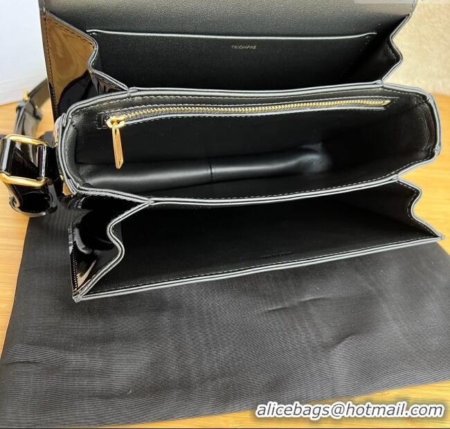 New Cheap Celine Classique Triomphe Bag in Patent Calfskin 187363 Black 2025