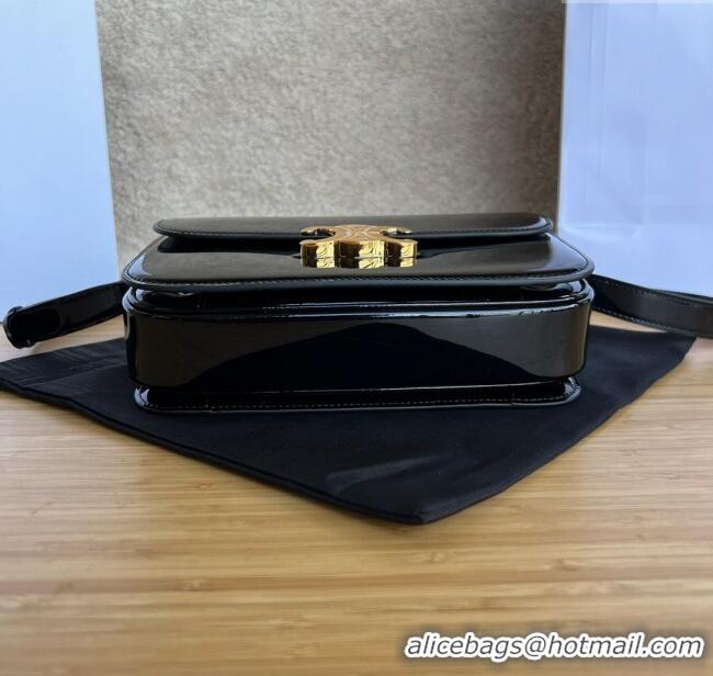New Cheap Celine Classique Triomphe Bag in Patent Calfskin 187363 Black 2025