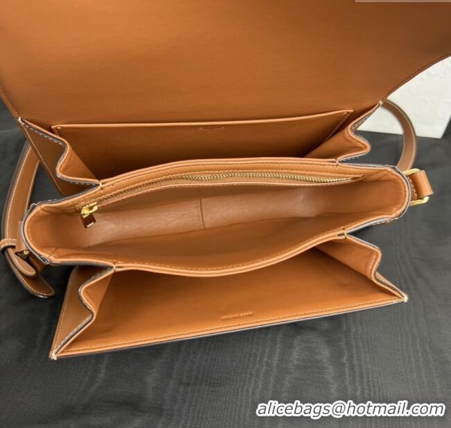 Pretty Style Celine Classique Triomphe Bag in Shiny Calfskin 187363 Brown 2025