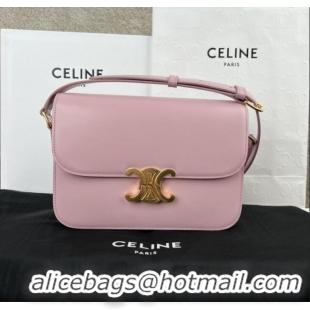 Buy Discount Celine Classique Triomphe Bag in Shiny Calfskin 187363 Sakura Pink 2025