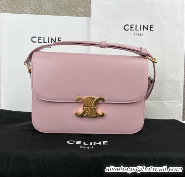 Buy Discount Celine Classique Triomphe Bag in Shiny Calfskin 187363 Sakura Pink 2025