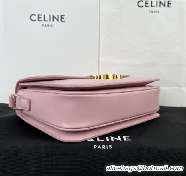 Buy Discount Celine Classique Triomphe Bag in Shiny Calfskin 187363 Sakura Pink 2025