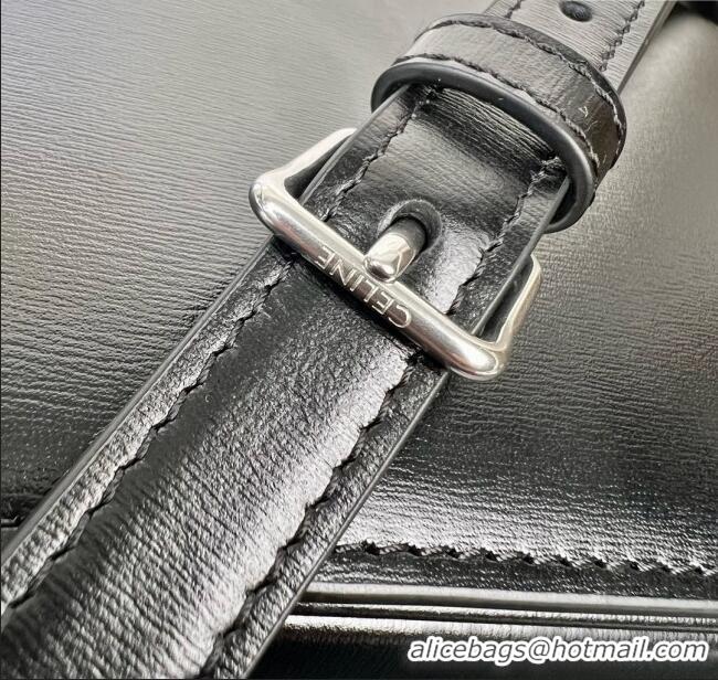 Discount Celine Teen Triomphe Bag in Shiny Calfskin 188423 Black/Silver 2025