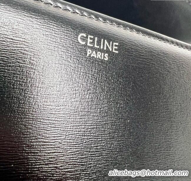 Top Grade Celine Classique Triomphe Bag in Shiny Calfskin 187363 Black/Silver 2025