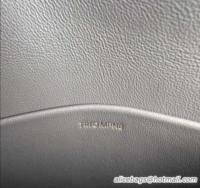 Spot Discount Celine Teen Triomphe Bag in Shiny Calfskin 188423 Lava Grey 2025