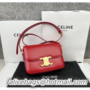 Market Sells Celine Teen Triomphe Bag in Shiny Calfskin 188423 Red 2025