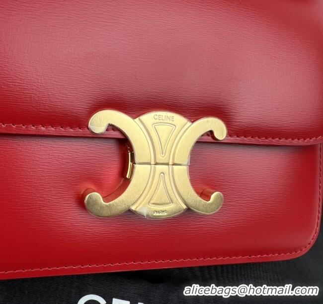 Market Sells Celine Teen Triomphe Bag in Shiny Calfskin 188423 Red 2025