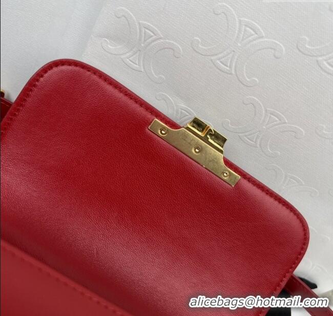 Market Sells Celine Teen Triomphe Bag in Shiny Calfskin 188423 Red 2025