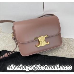 Best Price Celine Teen Triomphe Bag in Shiny Calfskin 188423 Pale Pink 2025