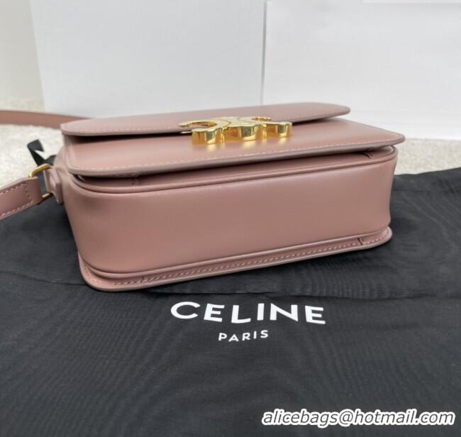 Best Price Celine Teen Triomphe Bag in Shiny Calfskin 188423 Pale Pink 2025