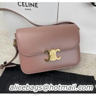 Spot Discount Celine Classique Triomphe Bag in Shiny Calfskin 187363 Pale Pink 2025