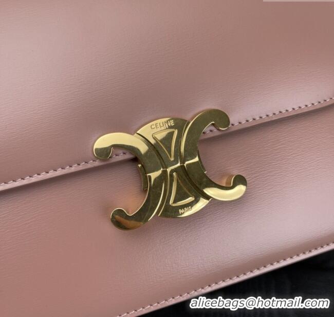 Spot Discount Celine Classique Triomphe Bag in Shiny Calfskin 187363 Pale Pink 2025