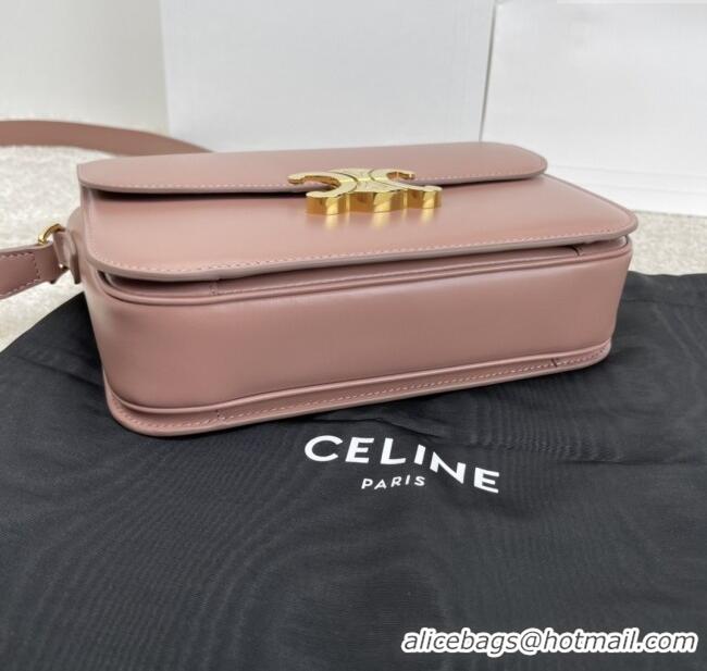 Spot Discount Celine Classique Triomphe Bag in Shiny Calfskin 187363 Pale Pink 2025
