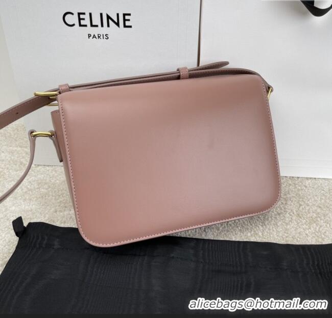 Spot Discount Celine Classique Triomphe Bag in Shiny Calfskin 187363 Pale Pink 2025