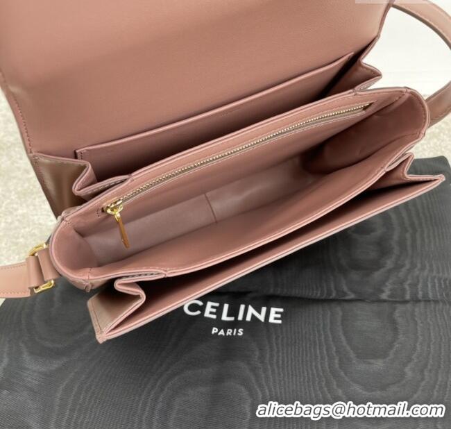 Spot Discount Celine Classique Triomphe Bag in Shiny Calfskin 187363 Pale Pink 2025